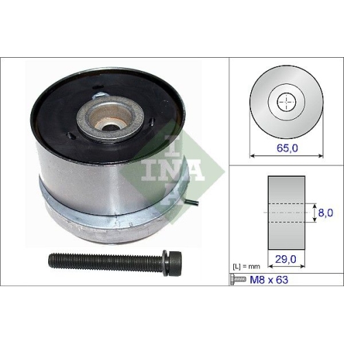 1 Tensioner Pulley, timing belt INA 531 0779 10 FIAT OPEL VAUXHALL BUICK (SGM)