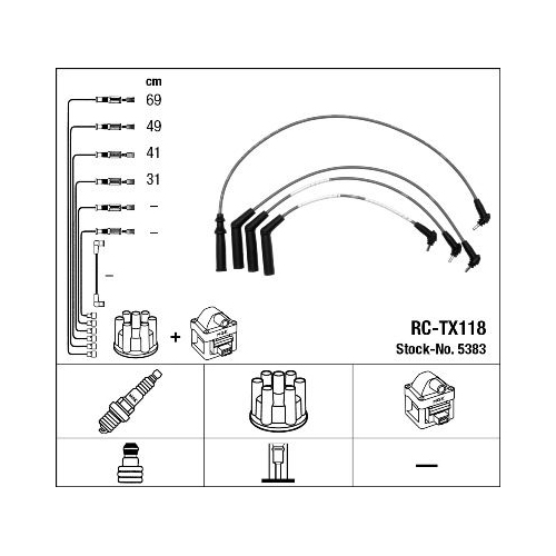 1 Ignition Cable Kit NGK 5383 TOYOTA LEXUS