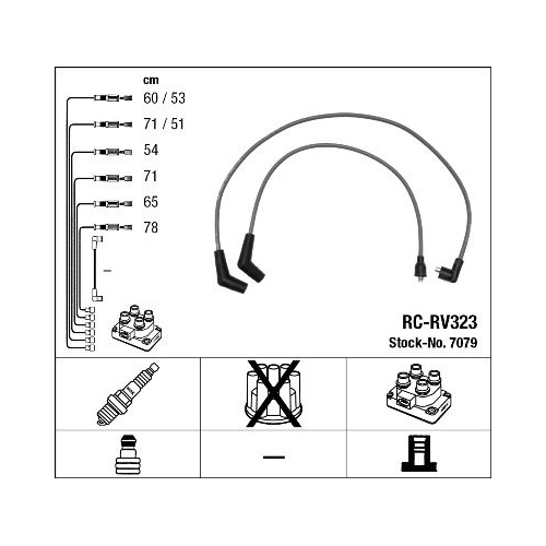 1 Ignition Cable Kit NGK 7079