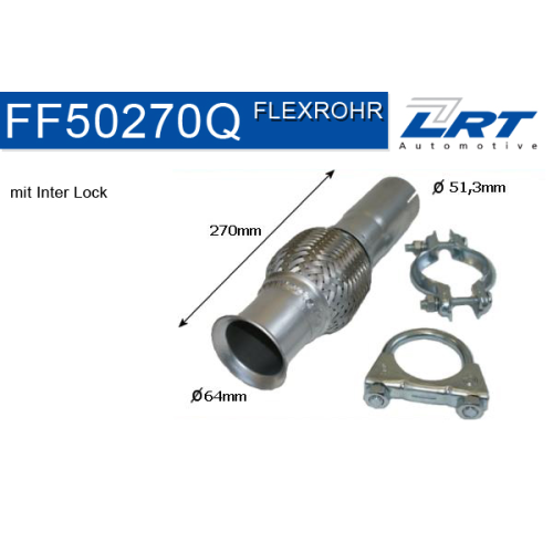 1 Flexible Pipe, exhaust system LRT FF50270Q RENAULT