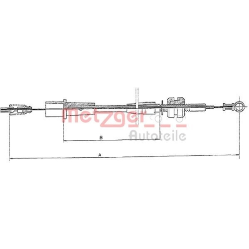 1 Accelerator Cable METZGER 11.1242 OPEL