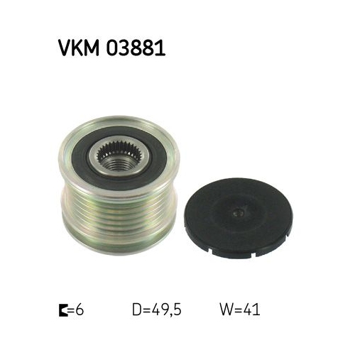 1 Alternator Freewheel Clutch SKF VKM 03881 MINI