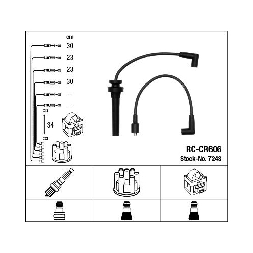 1 Ignition Cable Kit NGK 7248 CHRYSLER DODGE