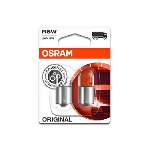 Incandescent lightbulb OSRAM 5W R5W / 24V Socket Version: BA15s (5627-02B)