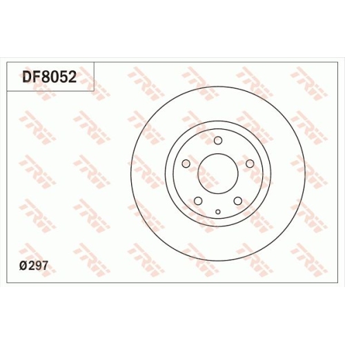 2 Brake Disc TRW DF8052 MAZDA