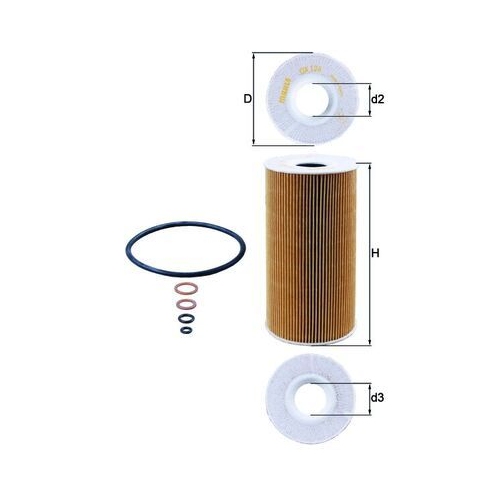 1 Oil Filter MAHLE OX 126D BMW GMC OPEL ROVER VAUXHALL GENERAL MOTORS LAND ROVER