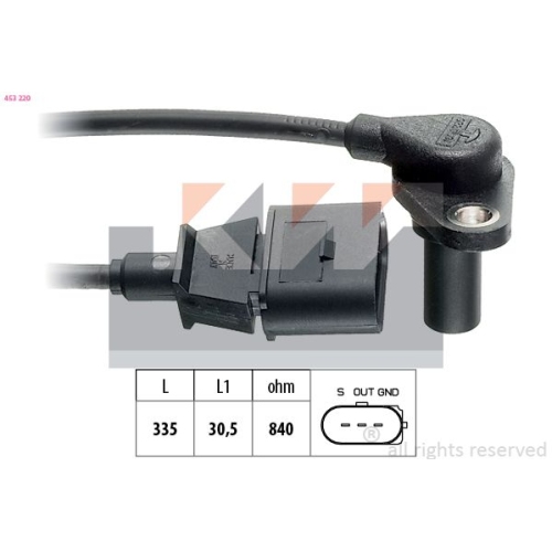 1 RPM Sensor, automatic transmission KW 453 220 Made in Italy - OE Equivalent VW