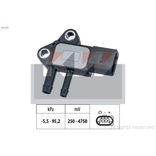 Sensor, Abgasdruck KW 493 297 Made in Italy - OE Equivalent AUDI SEAT SKODA VW