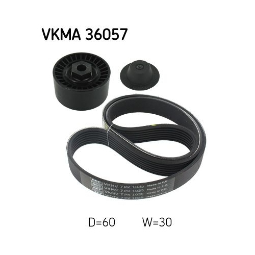 1 V-Ribbed Belt Set SKF VKMA 36057 BMW NISSAN RENAULT