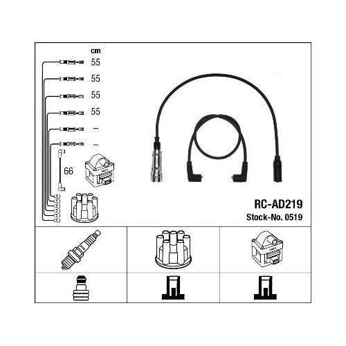 1 Ignition Cable Kit NGK 0519