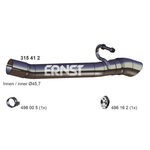 1 Exhaust Pipe ERNST 315 41 8 FORD