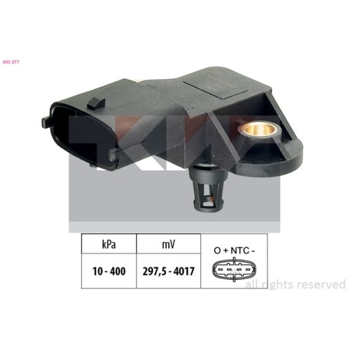 Luftdrucksensor, Höhenanpassung KW 493 377 Made in Italy - OE Equivalent IVECO