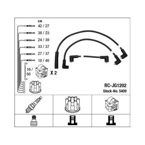 1 Ignition Cable Kit NGK 5409