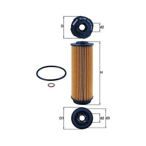 1 Oil Filter MAHLE OX 1146D BMW TOYOTA