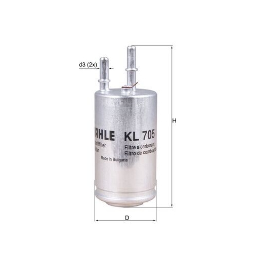 1 Fuel Filter MAHLE KL 705 VOLVO
