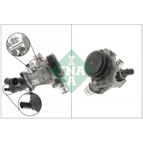1 Water Pump, engine cooling INA 538 0731 10 MERCEDES-BENZ