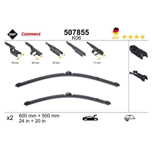 1 Wiper Blade SWF 507855 CONNECT MADE IN GERMANY