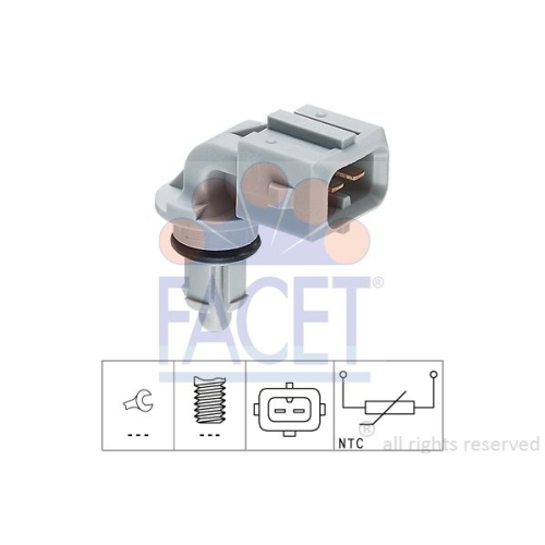 Sensor, Ansauglufttemperatur FACET 10.4002 Made in Italy - OE Equivalent