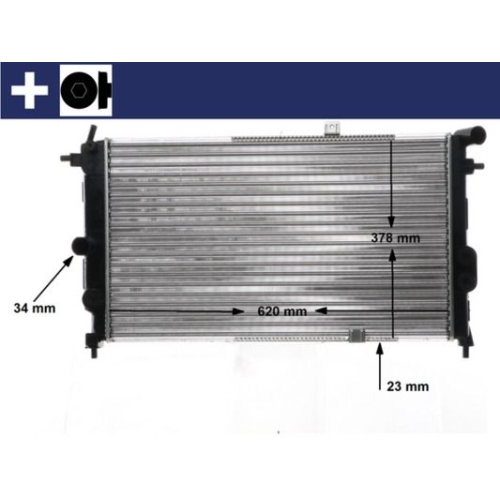 1 Radiator, engine cooling MAHLE CR 438 000S BEHR OPEL VAUXHALL HOLDEN