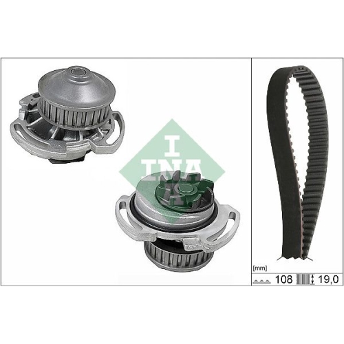 1 Water Pump & Timing Belt Kit INA 530 0717 30 AUDI SEAT SKODA VW