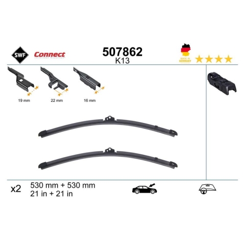 1 Wiper Blade SWF 507862 CONNECT MADE IN GERMANY