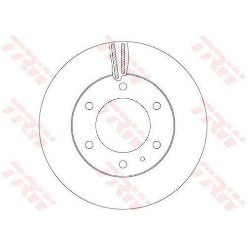 1 Brake Disc TRW DF6812S FORD FORD USA