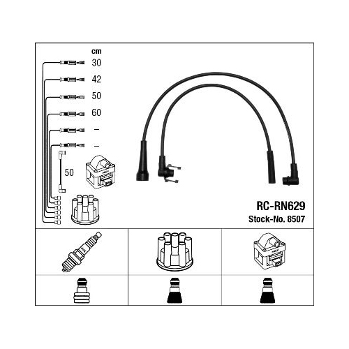 1 Ignition Cable Kit NGK 8507