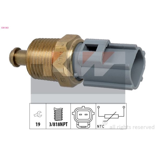 1 Sensor, coolant temperature KW 530 363 Made in Italy - OE Equivalent DAIMLER