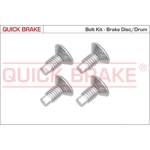 4 Screw Set, brake disc QUICK BRAKE 11663K MERCEDES-BENZ NISSAN OPEL RENAULT