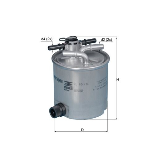 1 Fuel Filter MAHLE KL 404/16 RENAULT SUZUKI DACIA