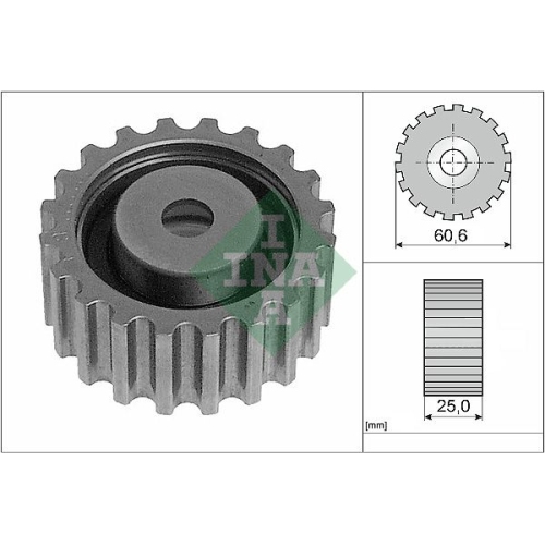 1 Deflection/Guide Pulley, timing belt INA 532 0218 10 RENAULT DACIA