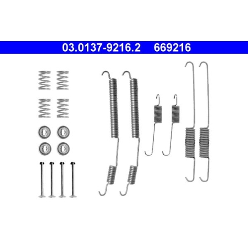 1 Accessory Kit, brake shoes ATE 03.0137-9216.2 RENAULT