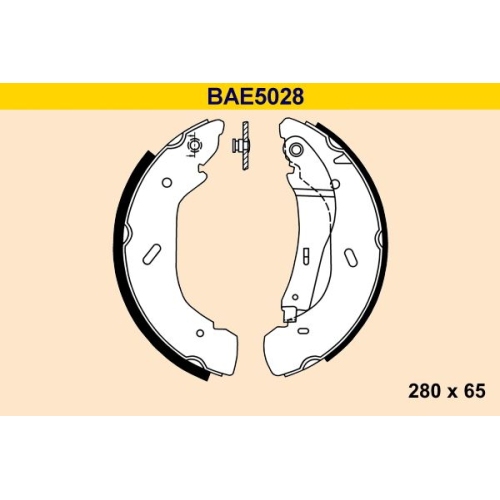 Bremsbackensatz BARUM BAE5028 FORD