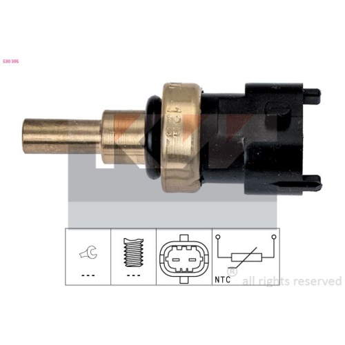 1 Sensor, coolant temperature KW 530 395 Made in Italy - OE Equivalent FIAT JEEP