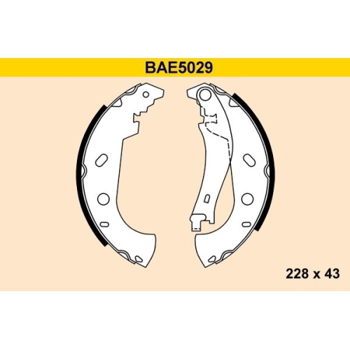 Bremsbackensatz BARUM BAE5029 FIAT