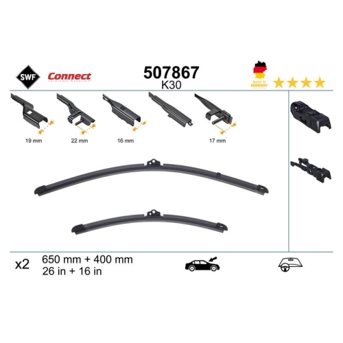1 Wiper Blade SWF 507867 CONNECT MADE IN GERMANY
