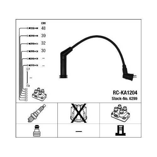 1 Ignition Cable Kit NGK 6299 HYUNDAI KIA