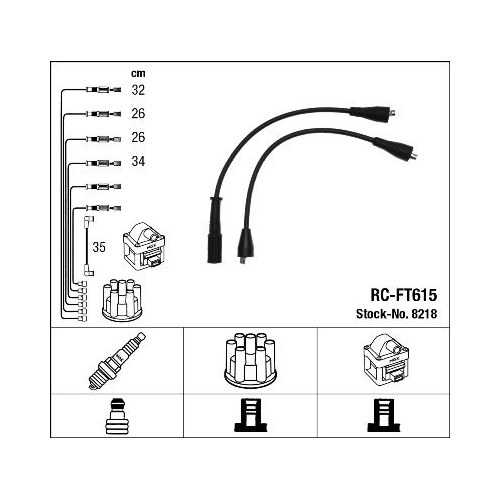 1 Ignition Cable Kit NGK 8218