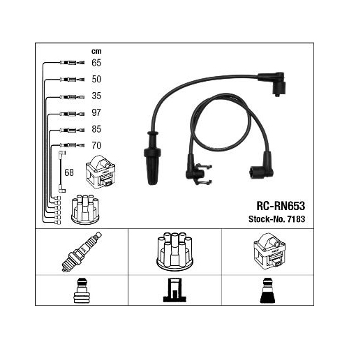 1 Ignition Cable Kit NGK 7183 RENAULT DACIA