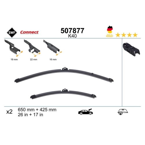 1 Wiper Blade SWF 507877 CONNECT MADE IN GERMANY