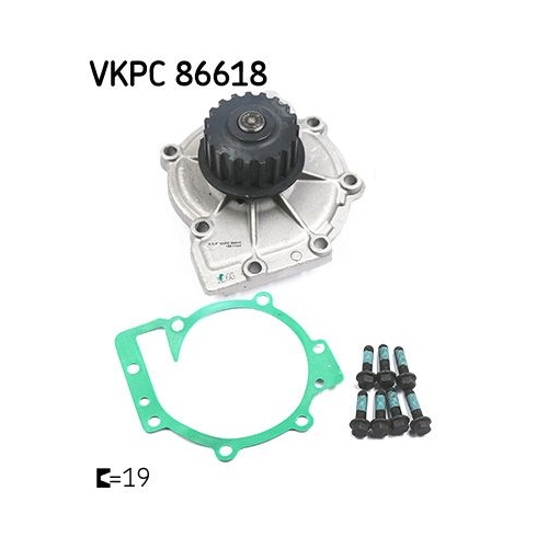 1 Water Pump, engine cooling SKF VKPC 86618 FORD RENAULT VOLVO VOLVO (CHANGAN)