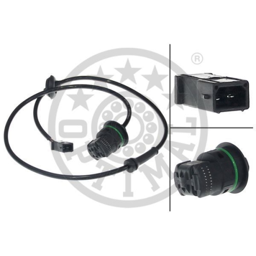 1 Sensor, wheel speed OPTIMAL 06-S222 AUDI SKODA VW VAG