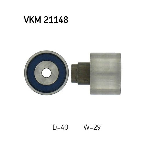 1 Deflection/Guide Pulley, timing belt SKF VKM 21148 AUDI SEAT SKODA VW
