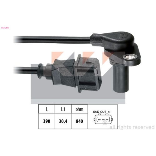 Drehzahlsensor, Automatikgetriebe KW 453 204 Made in Italy - OE Equivalent AUDI