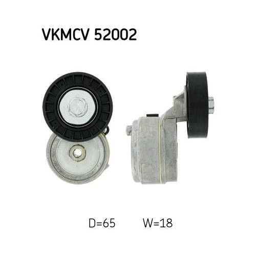 1 Tensioner Pulley, V-ribbed belt SKF VKMCV 52002 IVECO