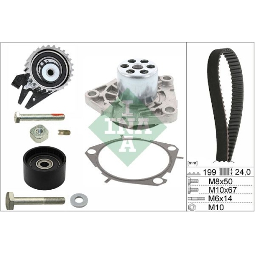 1 Water Pump & Timing Belt Kit INA 530 0562 30 ALFA ROMEO CHRYSLER FIAT LANCIA