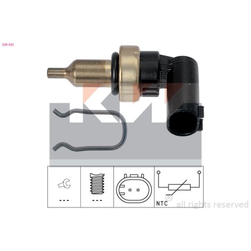 1 Sensor, coolant temperature KW 530 343 Made in Italy - OE Equivalent CHRYSLER
