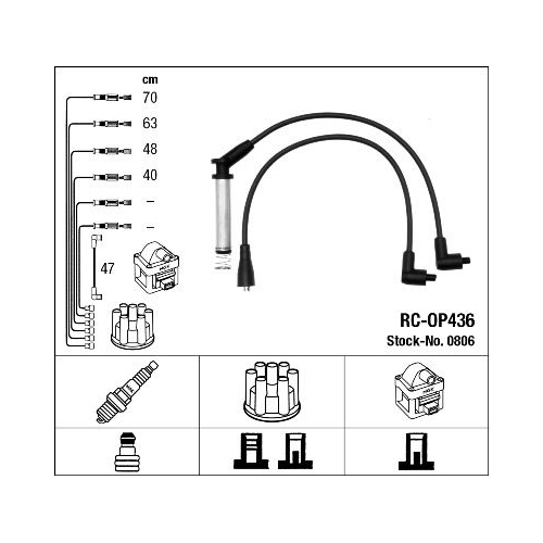1 Ignition Cable Kit NGK 0806