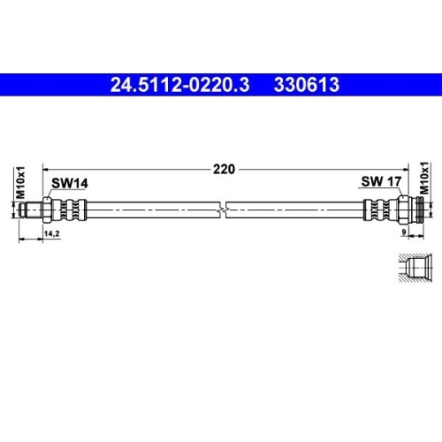 Bremsschlauch ATE 24.5112-0220.3 FIAT RENAULT