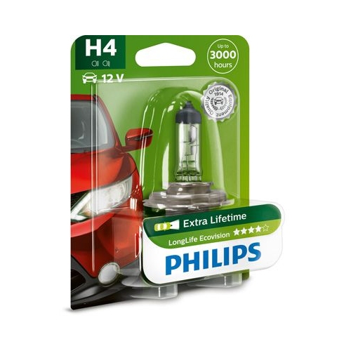 Philips H4 Bulb 12 V 60/55 W 4 Long Life 12342LLECOC1 (1 Pack)